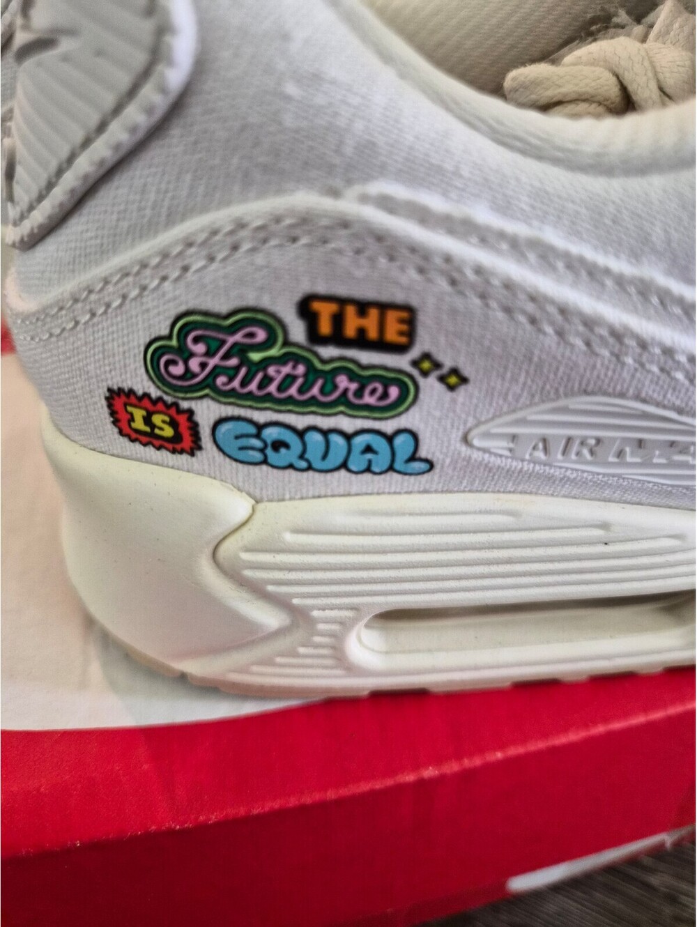 Nike Air Max 90 SE The Future Is Equal Sail Cream Size 7.5 FD0867-133 NIB